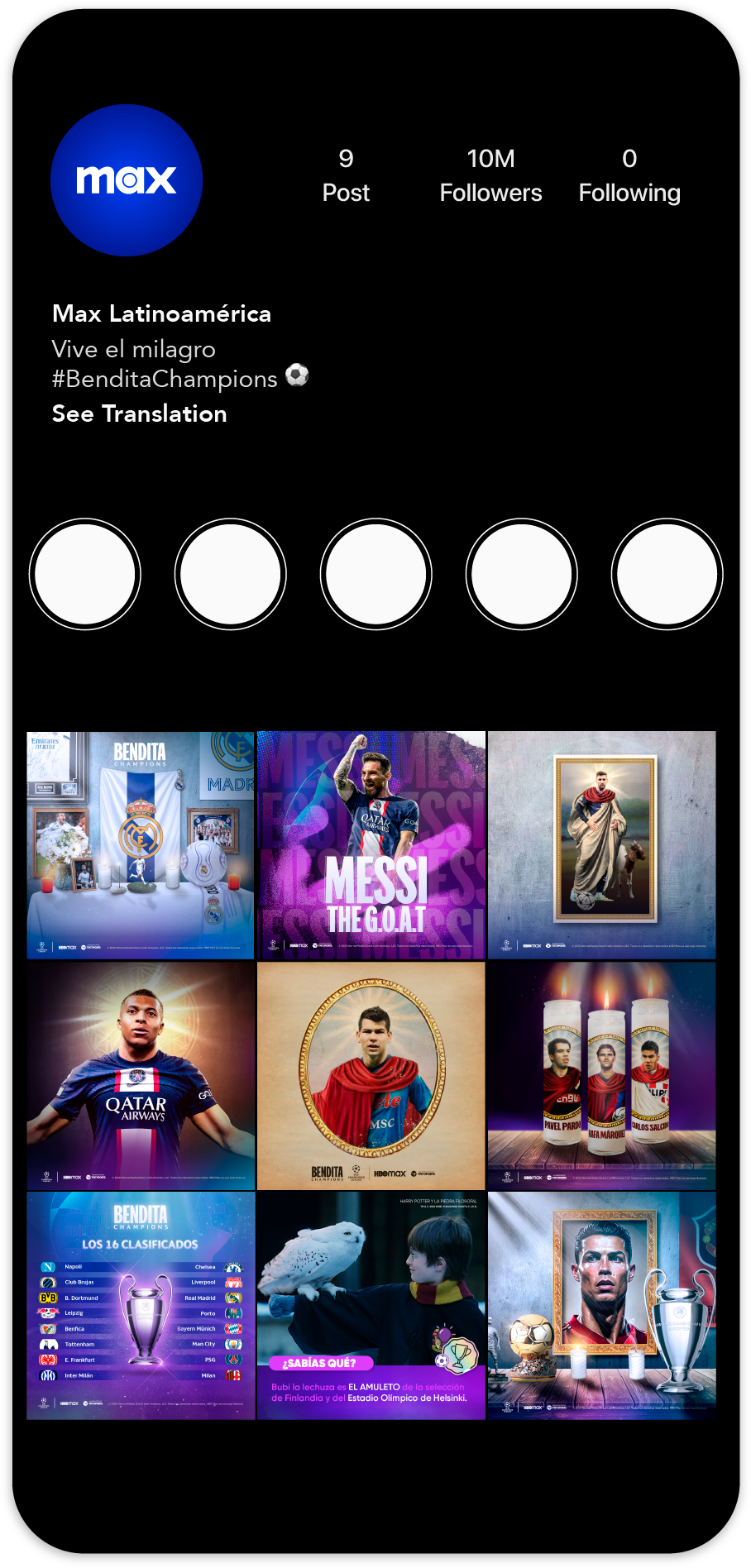 Instagram of Max mockup by Alan Silva